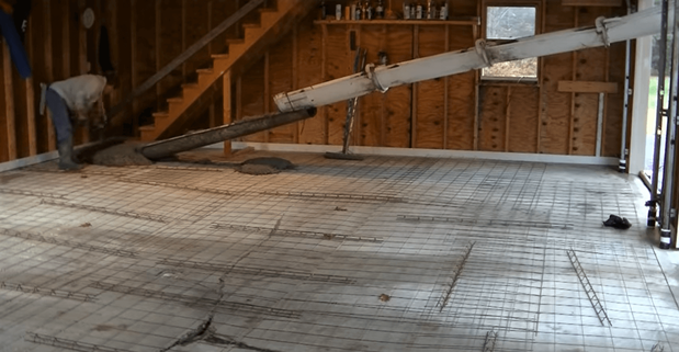 Concrete garage floor repair and leveling